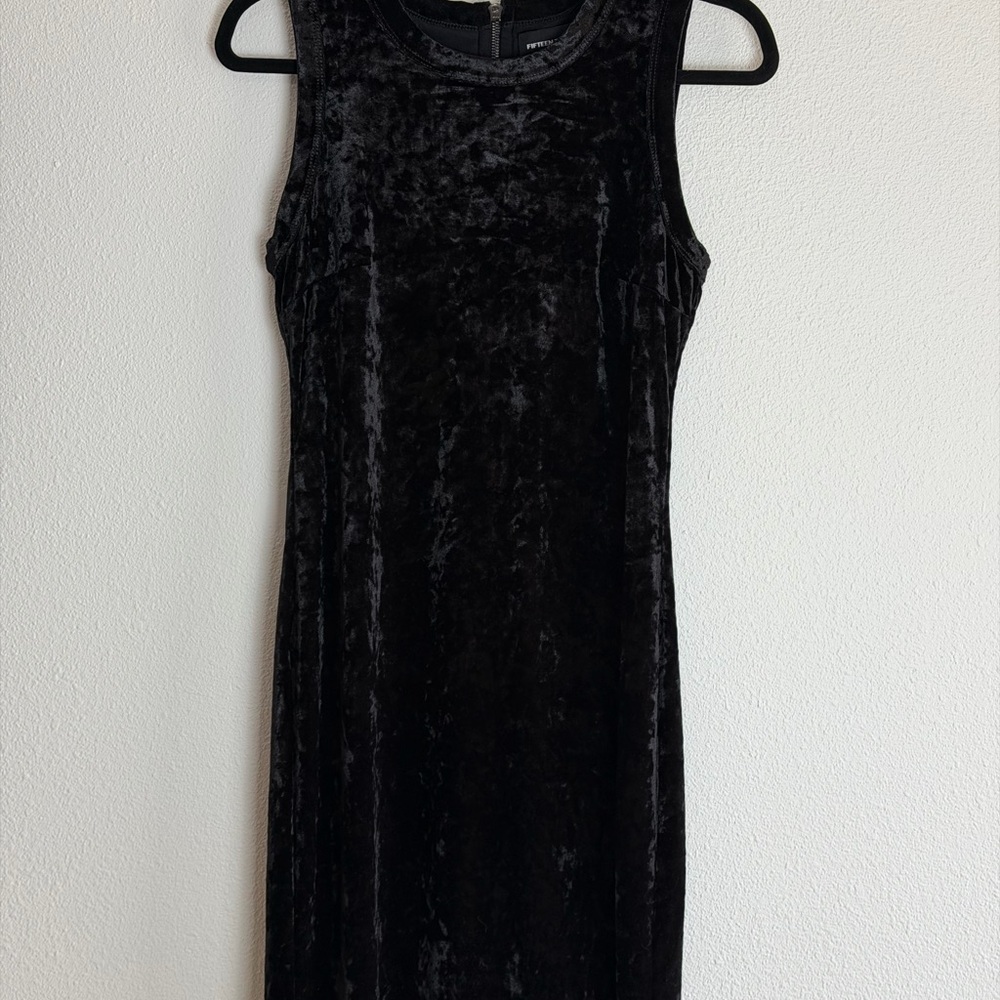 FIFTEEN TWENTY SHORT BLACK VELVET DRESS SMALL #21